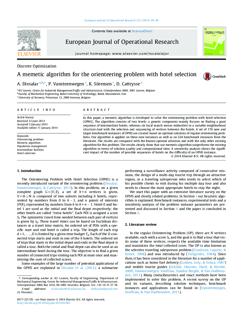 A memetic algorithm for the orienteering problem with hotel selection