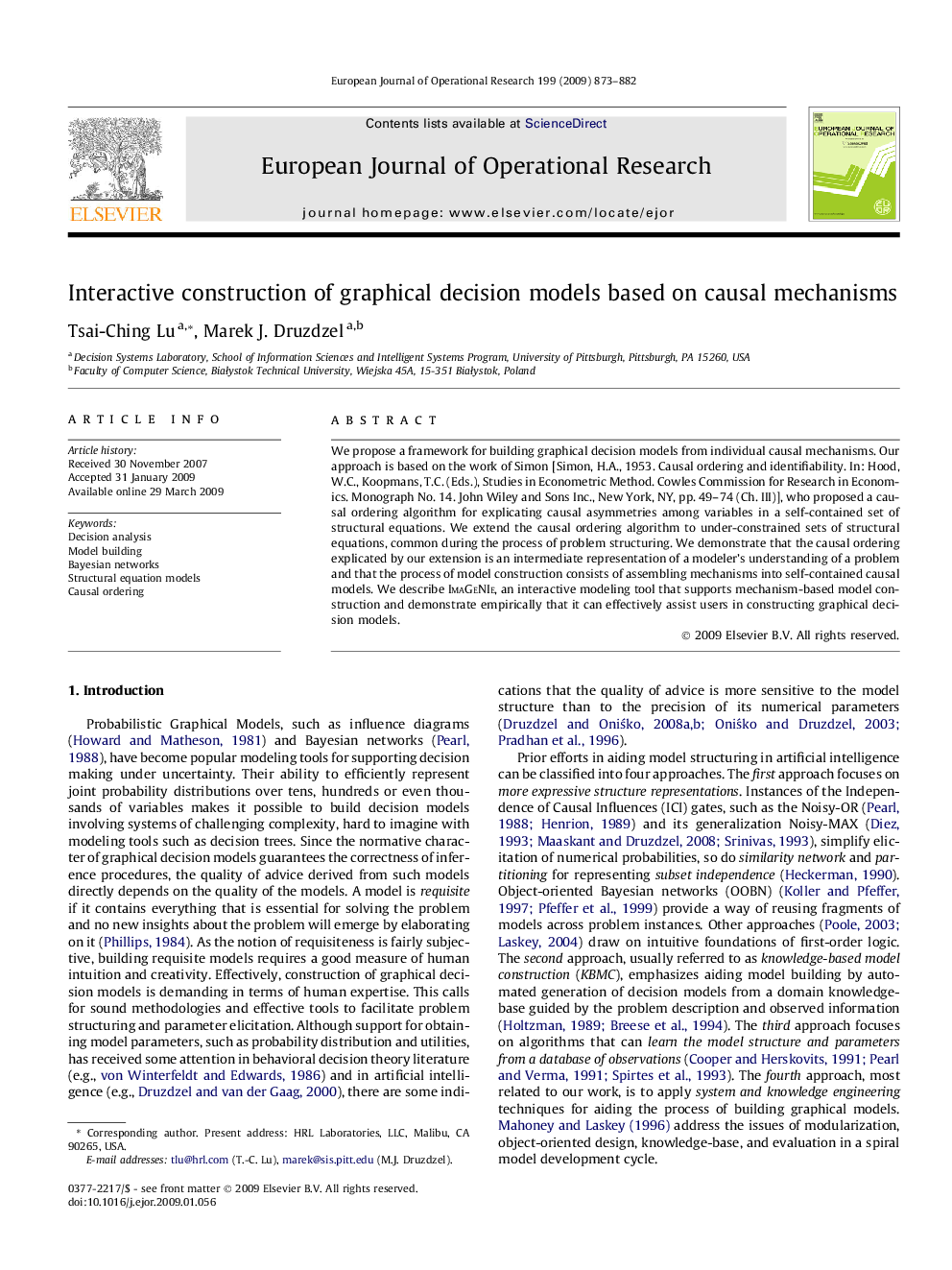 Interactive construction of graphical decision models based on causal mechanisms