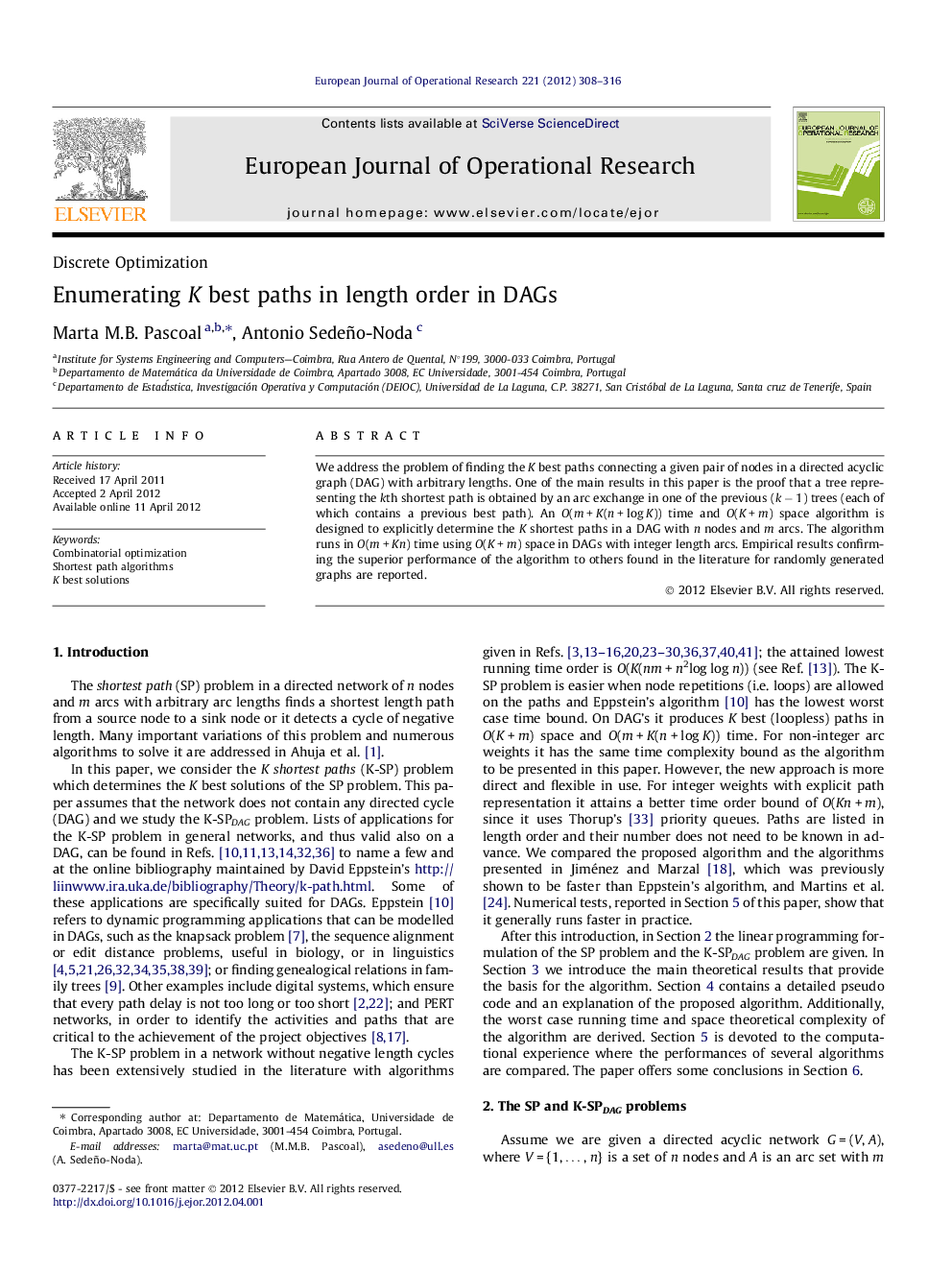 Enumerating K best paths in length order in DAGs