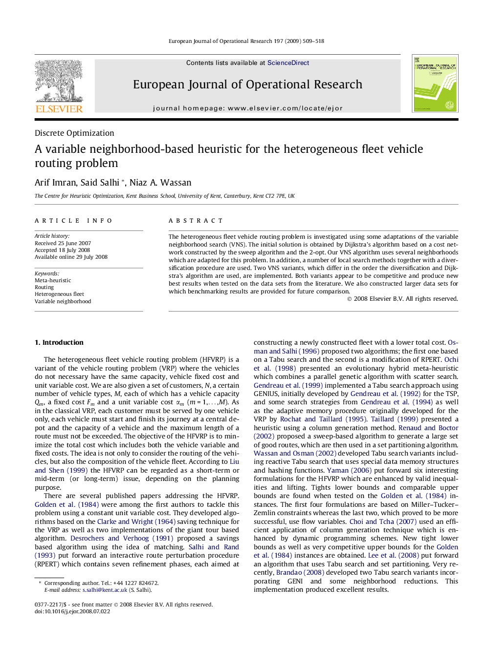 A variable neighborhood-based heuristic for the heterogeneous fleet vehicle routing problem