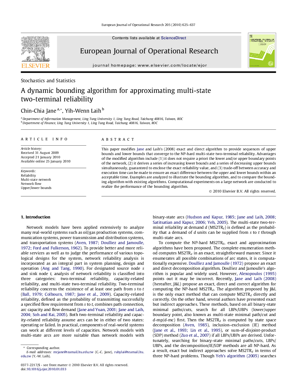 A dynamic bounding algorithm for approximating multi-state two-terminal reliability