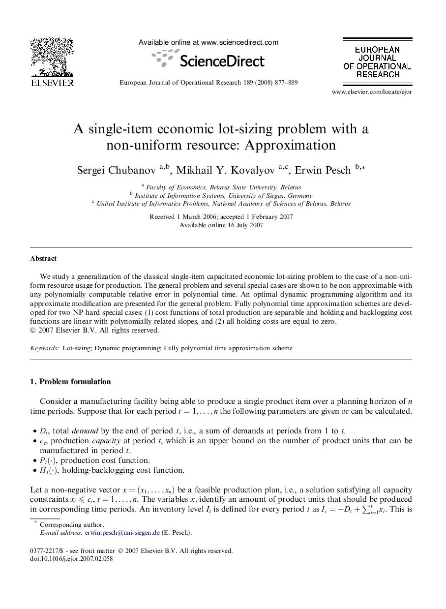 A single-item economic lot-sizing problem with a non-uniform resource: Approximation