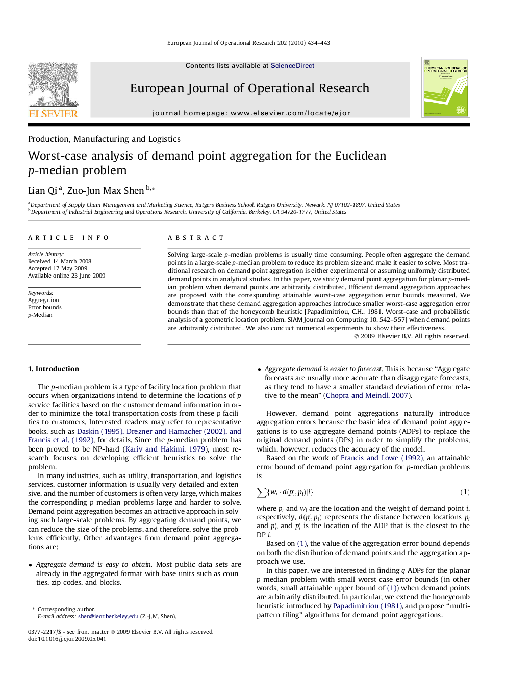 Worst-case analysis of demand point aggregation for the Euclidean p-median problem