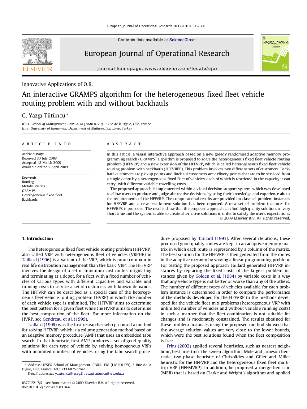 An interactive GRAMPS algorithm for the heterogeneous fixed fleet vehicle routing problem with and without backhauls