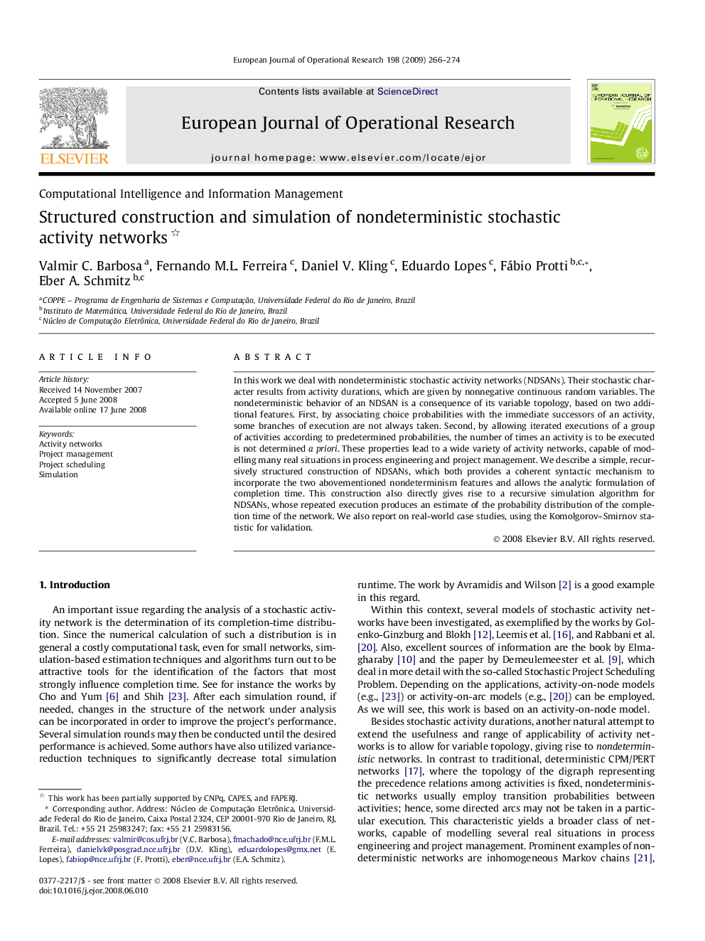 Structured construction and simulation of nondeterministic stochastic activity networks 