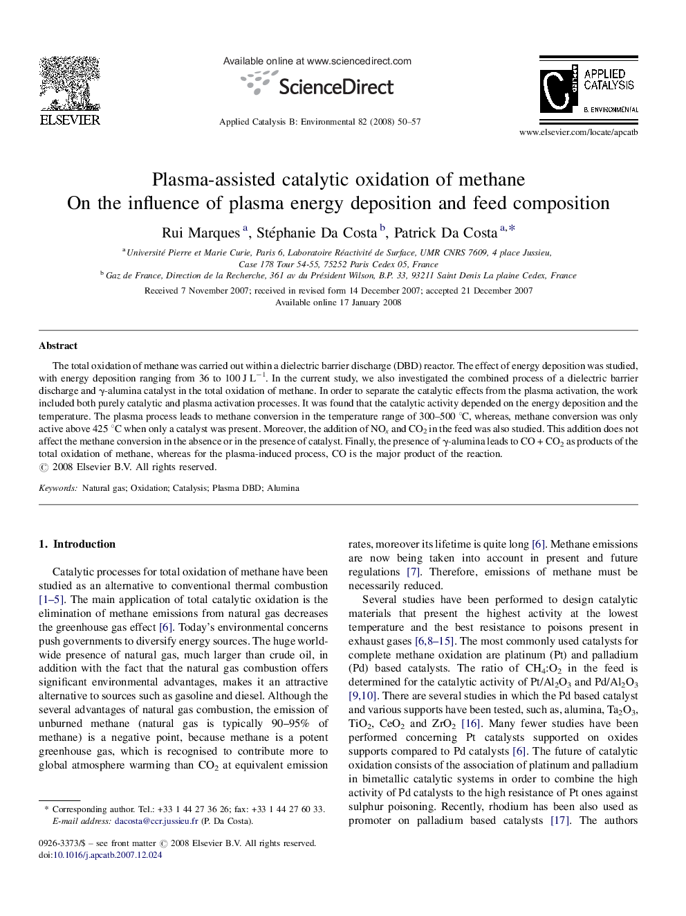 Plasma-assisted catalytic oxidation of methane: On the influence of plasma energy deposition and feed composition