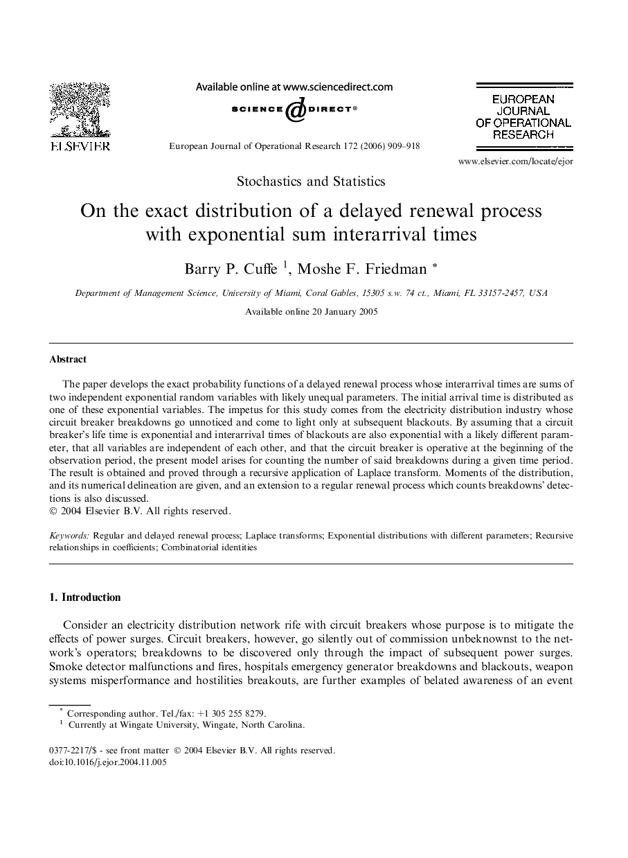 On the exact distribution of a delayed renewal process with exponential sum interarrival times