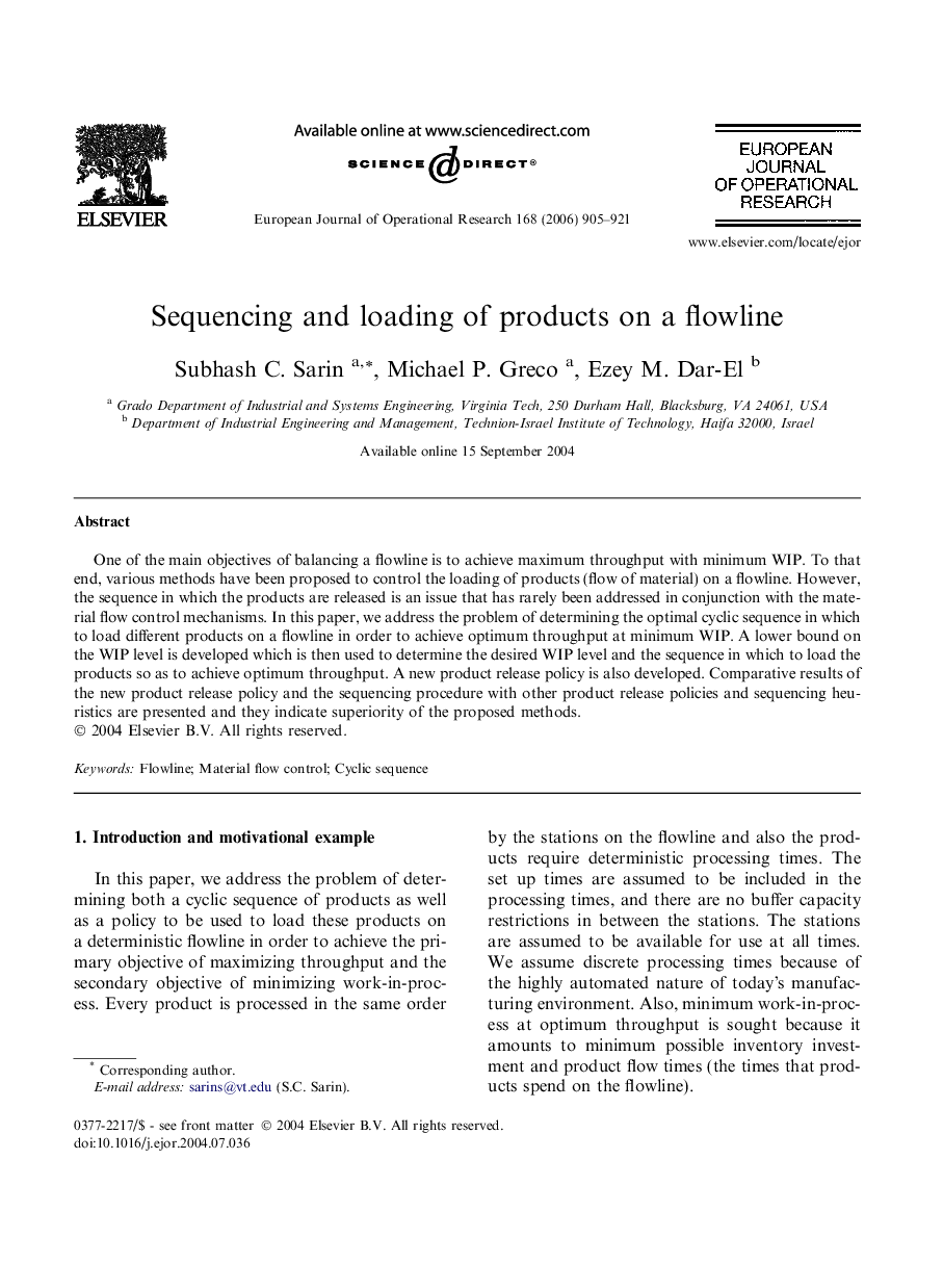 Sequencing and loading of products on a flowline