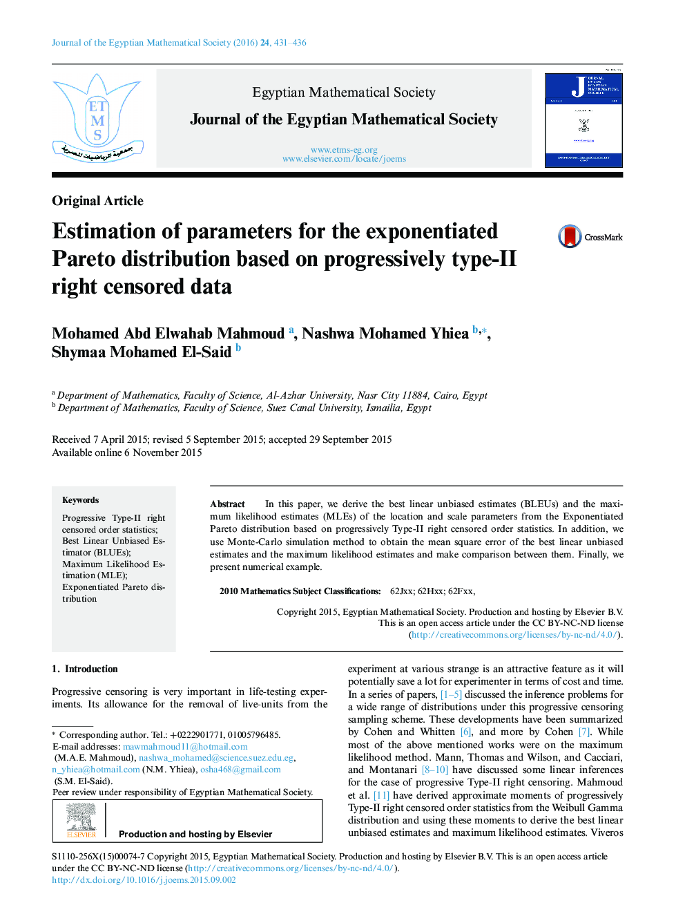 Estimation of parameters for the exponentiated Pareto distribution based on progressively type-II right censored data