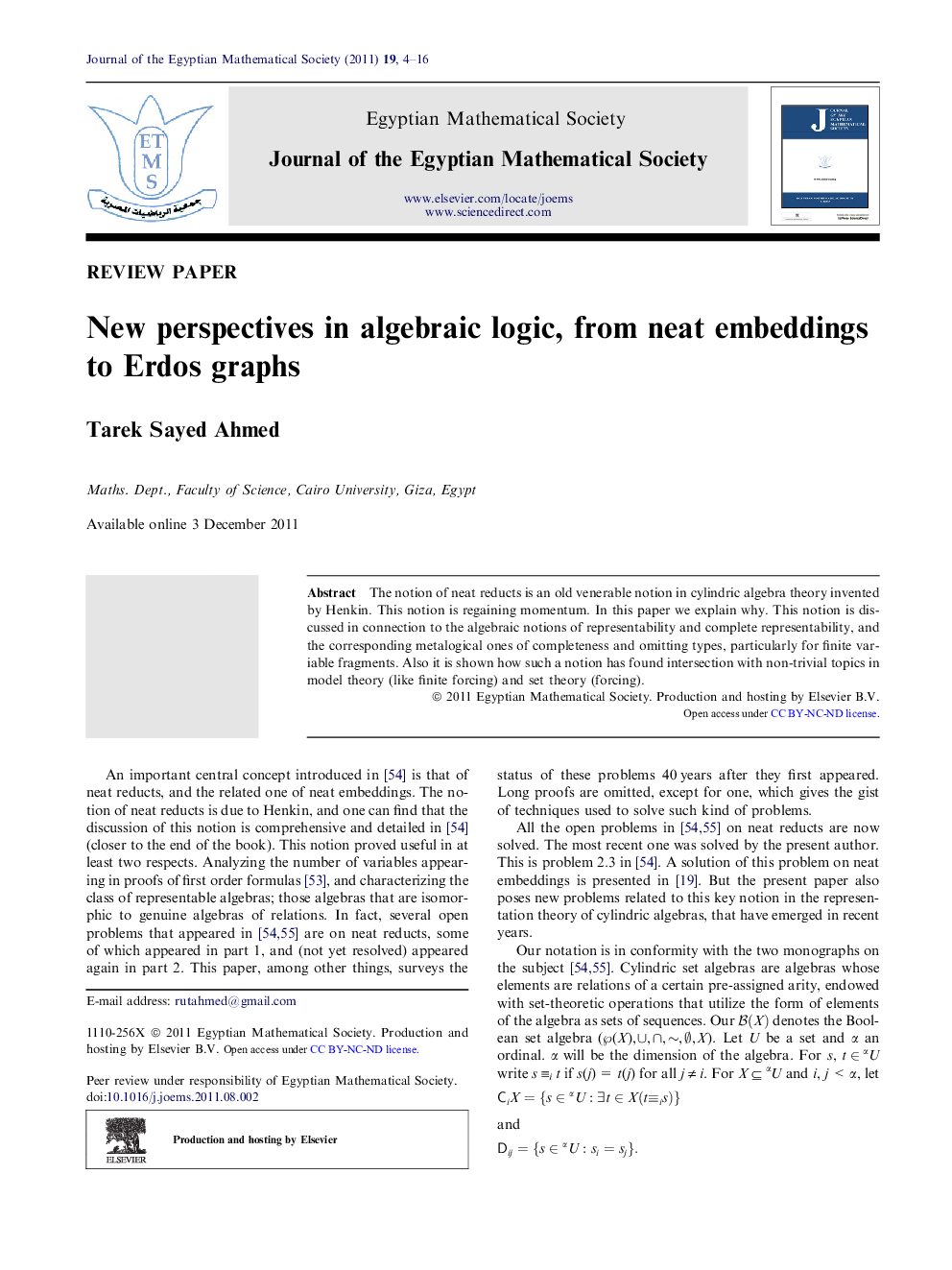 New perspectives in algebraic logic, from neat embeddings to Erdos graphs