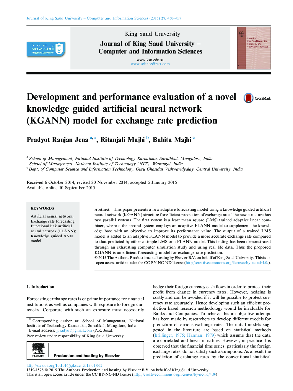 ارزیابی توسعه و عملکرد یک مدل شبکه عصبی مصنوعی هدایت شده با دانش (KGANN) برای پیش بینی نرخ تسعیر 