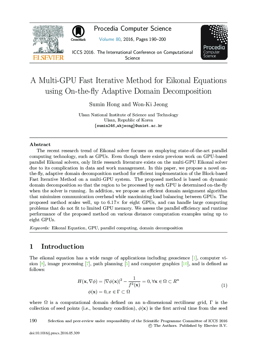 A Multi-GPU Fast Iterative Method for Eikonal Equations Using on-the-fly Adaptive Domain Decomposition 