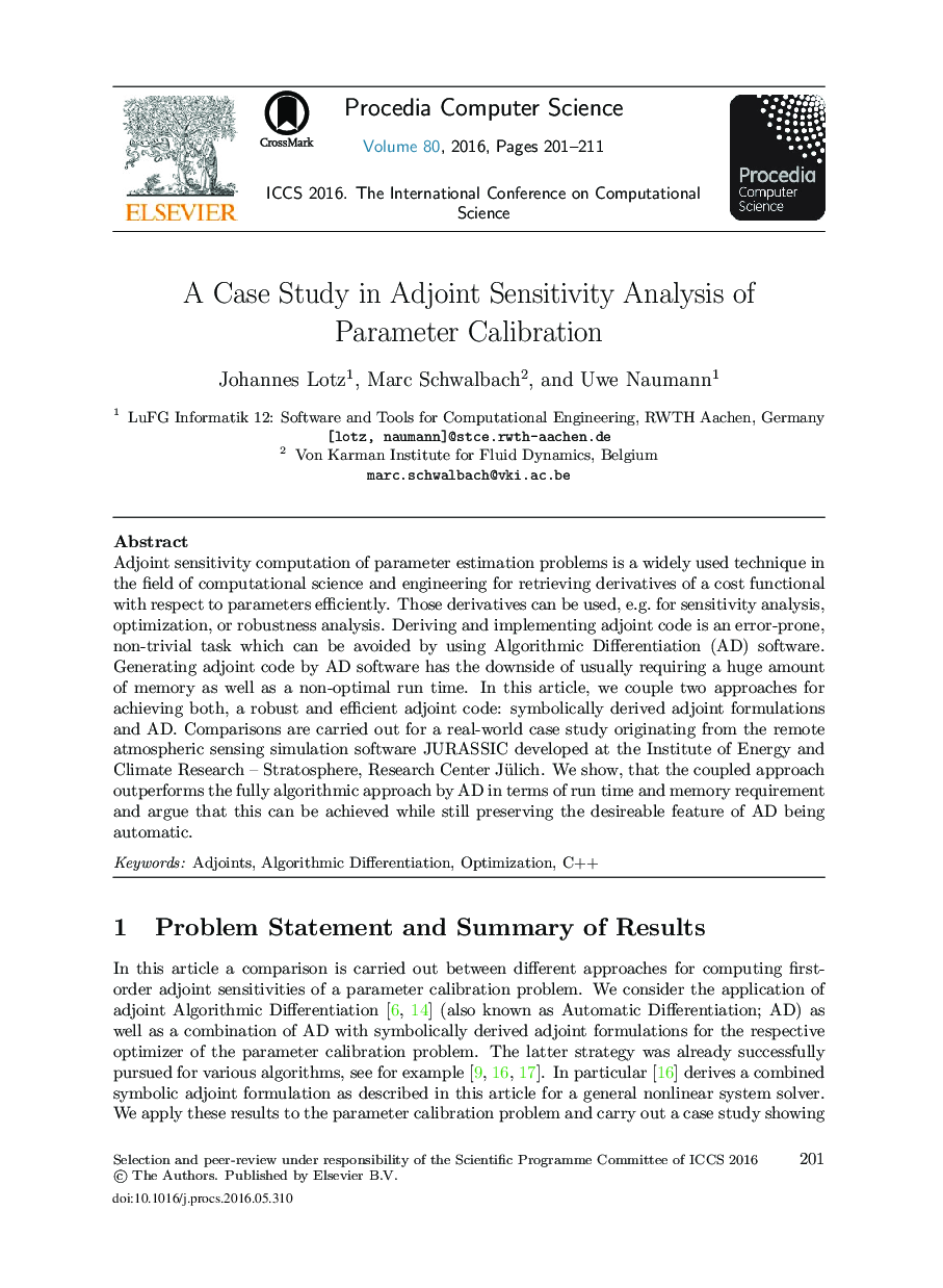 A Case Study in Adjoint Sensitivity Analysis of Parameter Calibration 