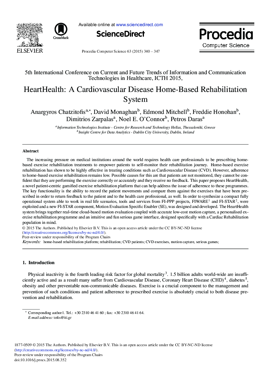 HeartHealth: A Cardiovascular Disease Home-based Rehabilitation System 