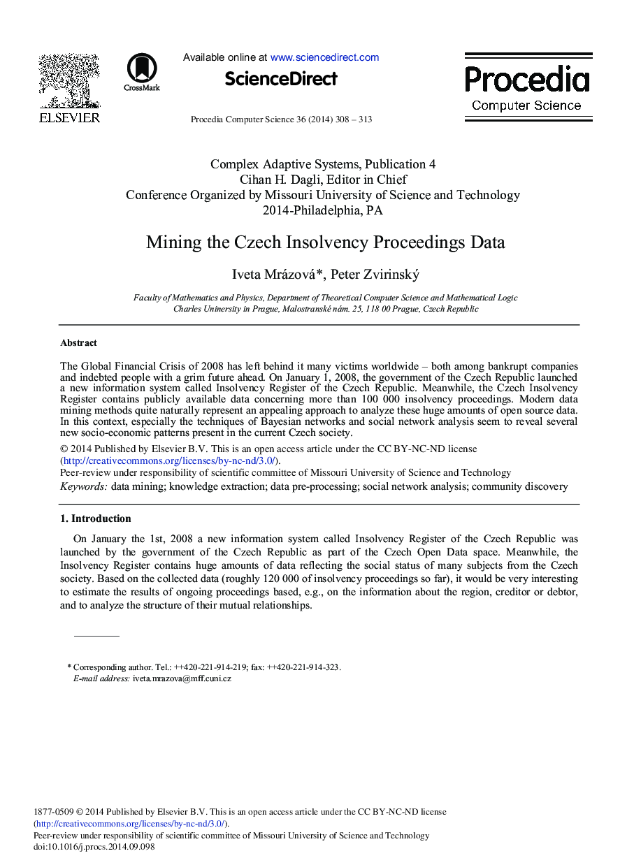 Mining the Czech Insolvency Proceedings Data 