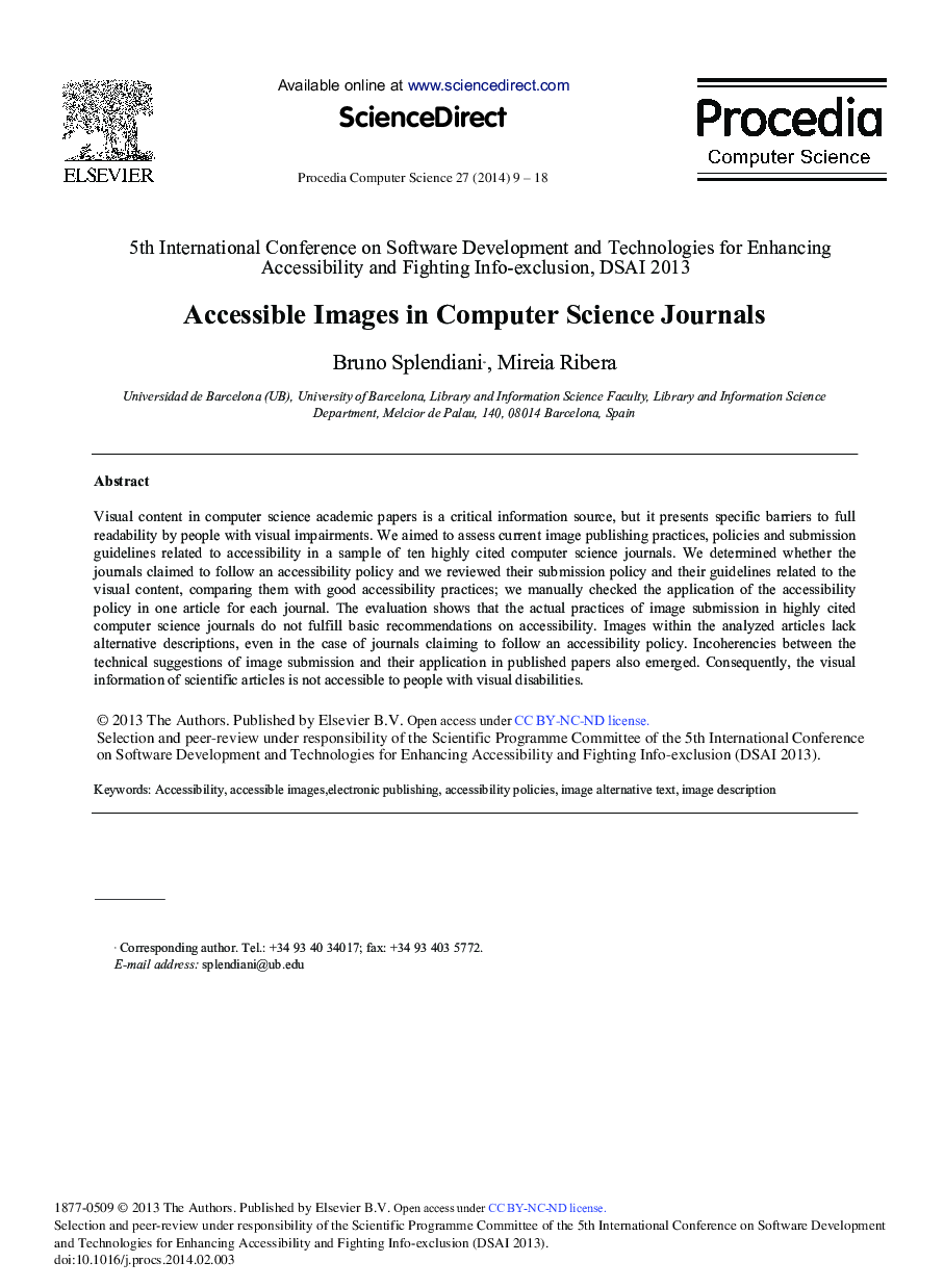 Accessible Images in Computer Science Journals 