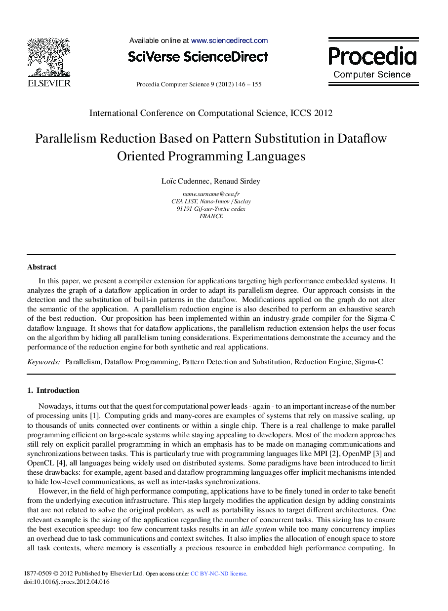 Parallelism Reduction Based on Pattern Substitution in Dataflow Oriented Programming Languages