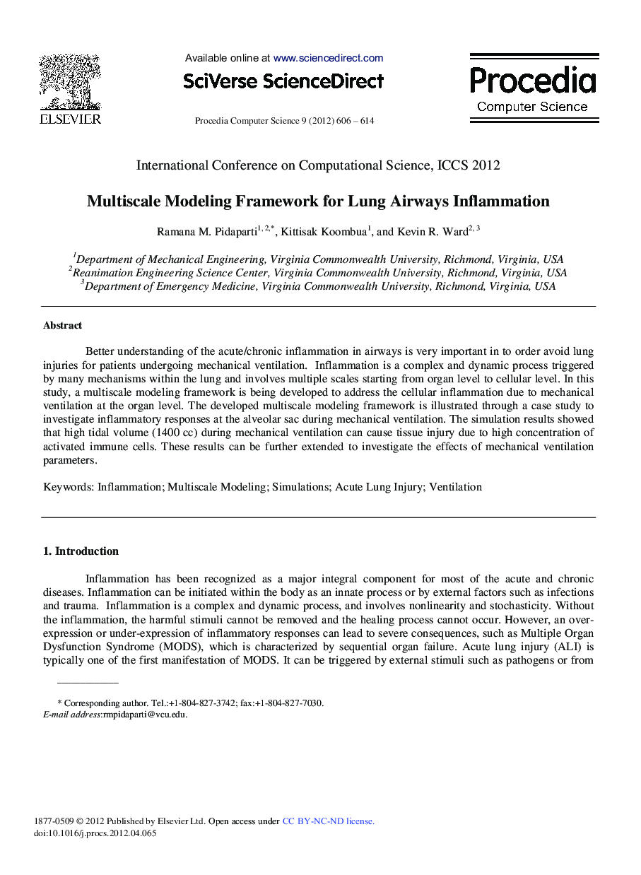 Multiscale Modeling Framework for Lung Airways Inflammation