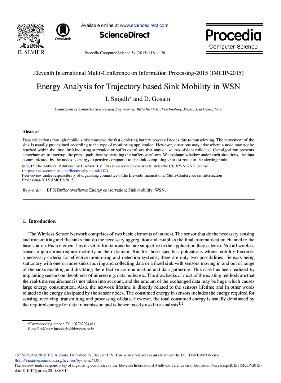 Energy Analysis for Trajectory based Sink Mobility in WSN 