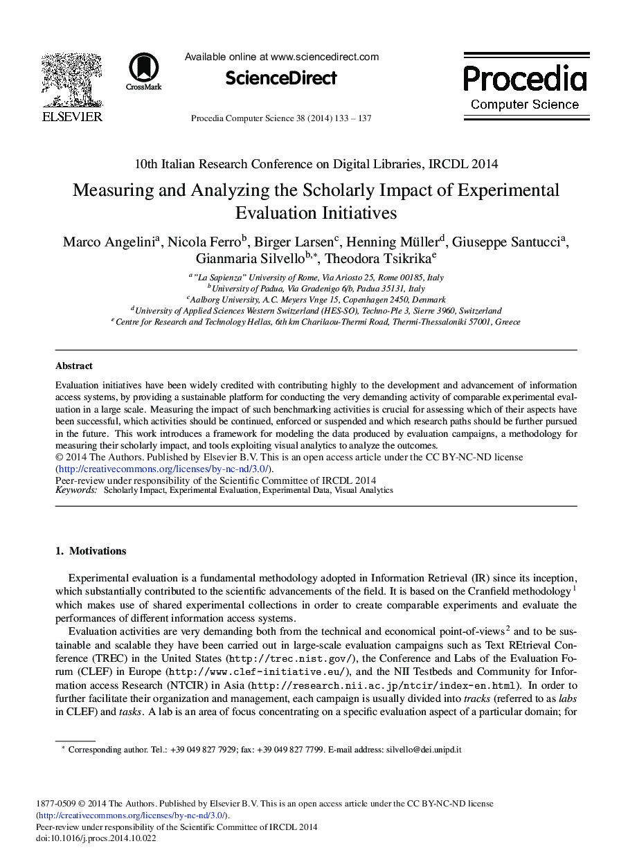 Measuring and Analyzing the Scholarly Impact of Experimental Evaluation Initiatives 