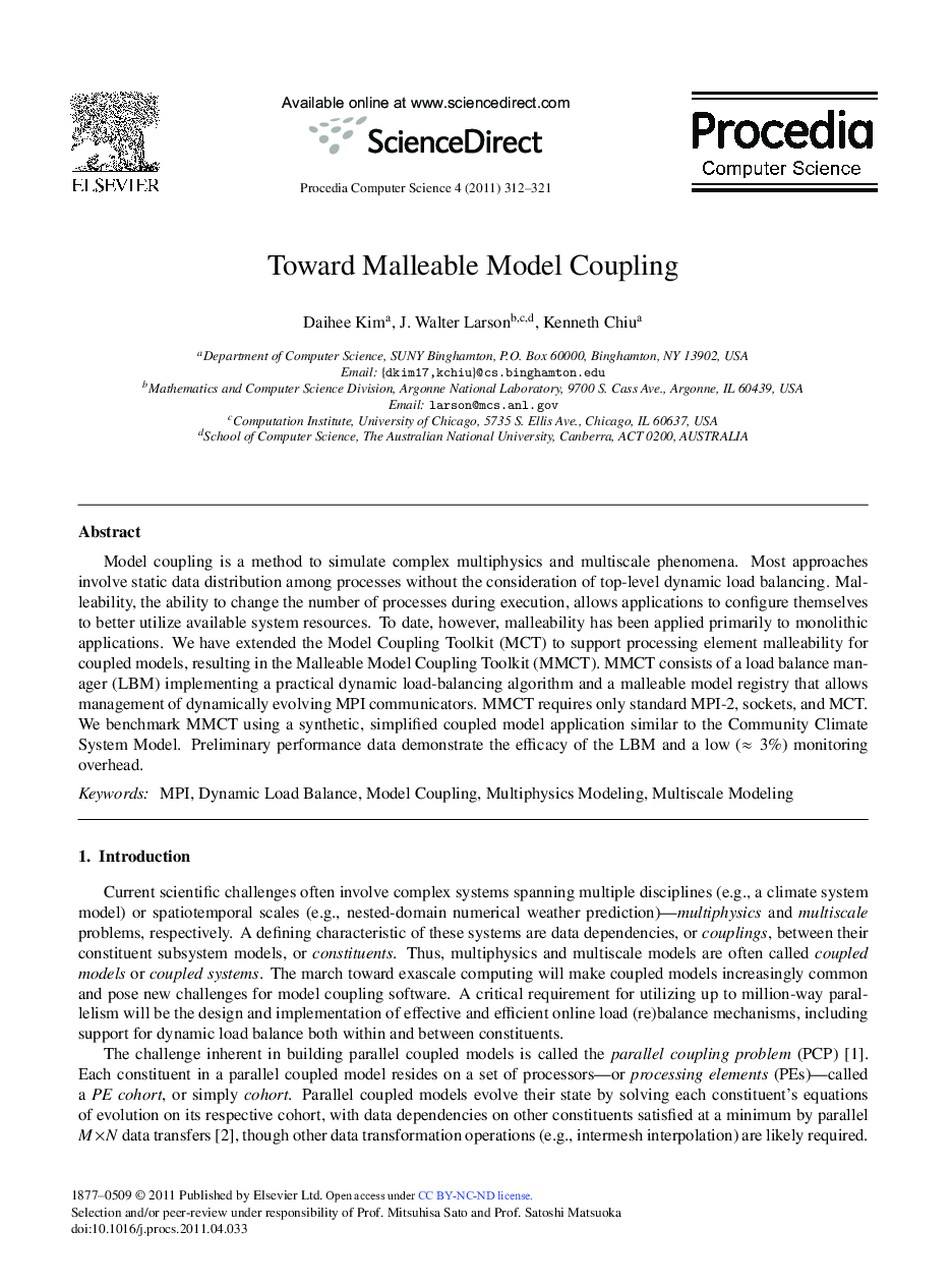 Toward Malleable Model Coupling