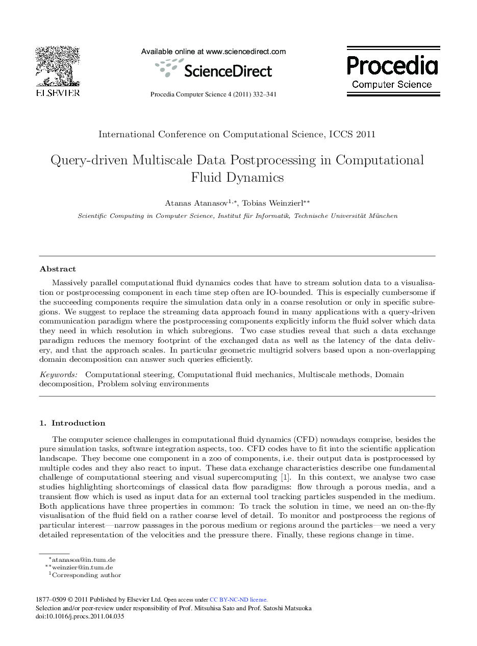 Query-driven Multiscale Data Postprocessing in Computational Fluid Dynamics