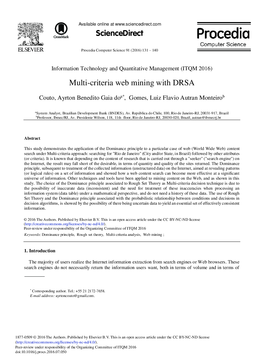 Multi-criteria Web Mining with DRSA 