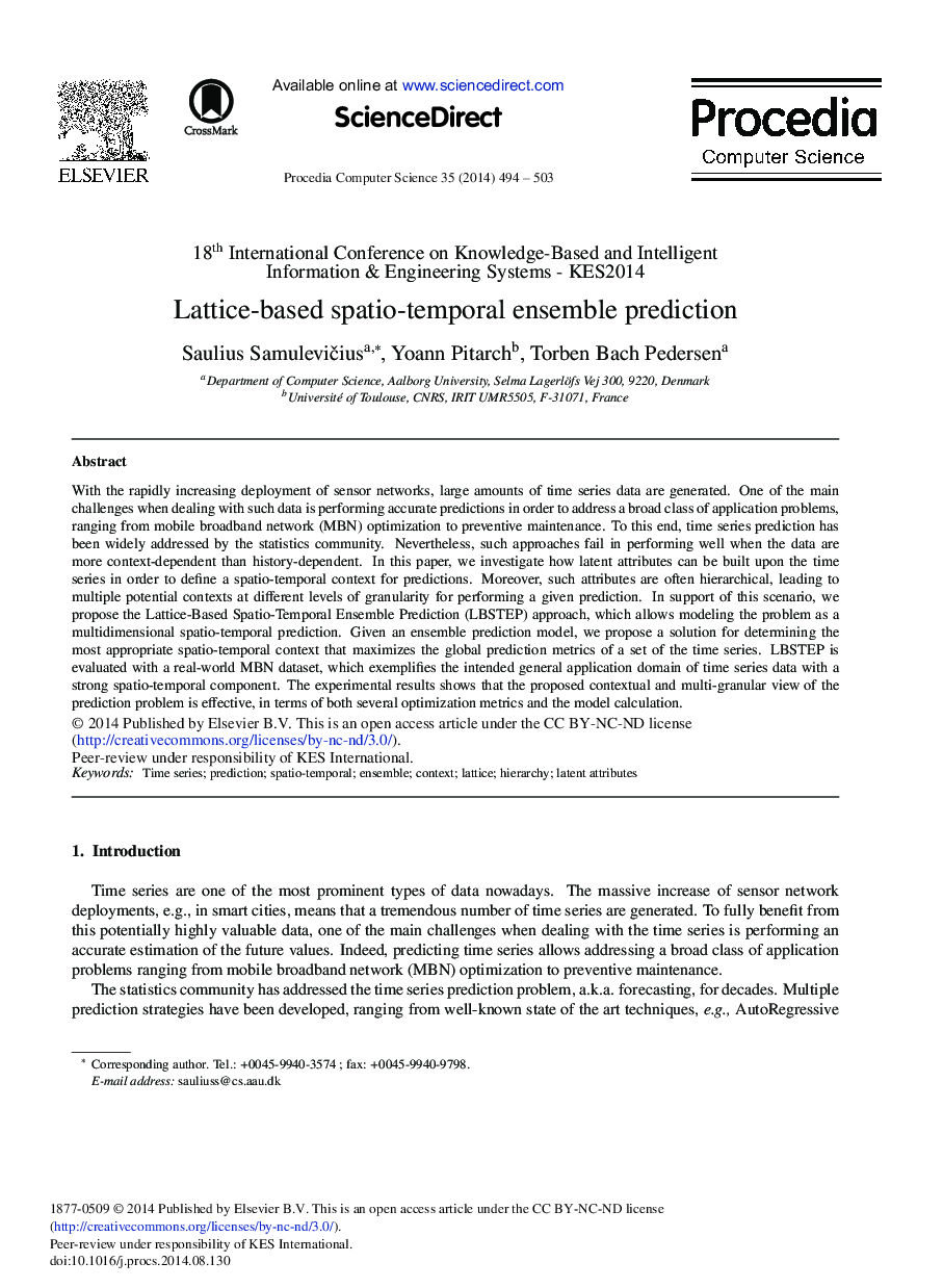 Lattice-based Spatio-temporal Ensemble Prediction 