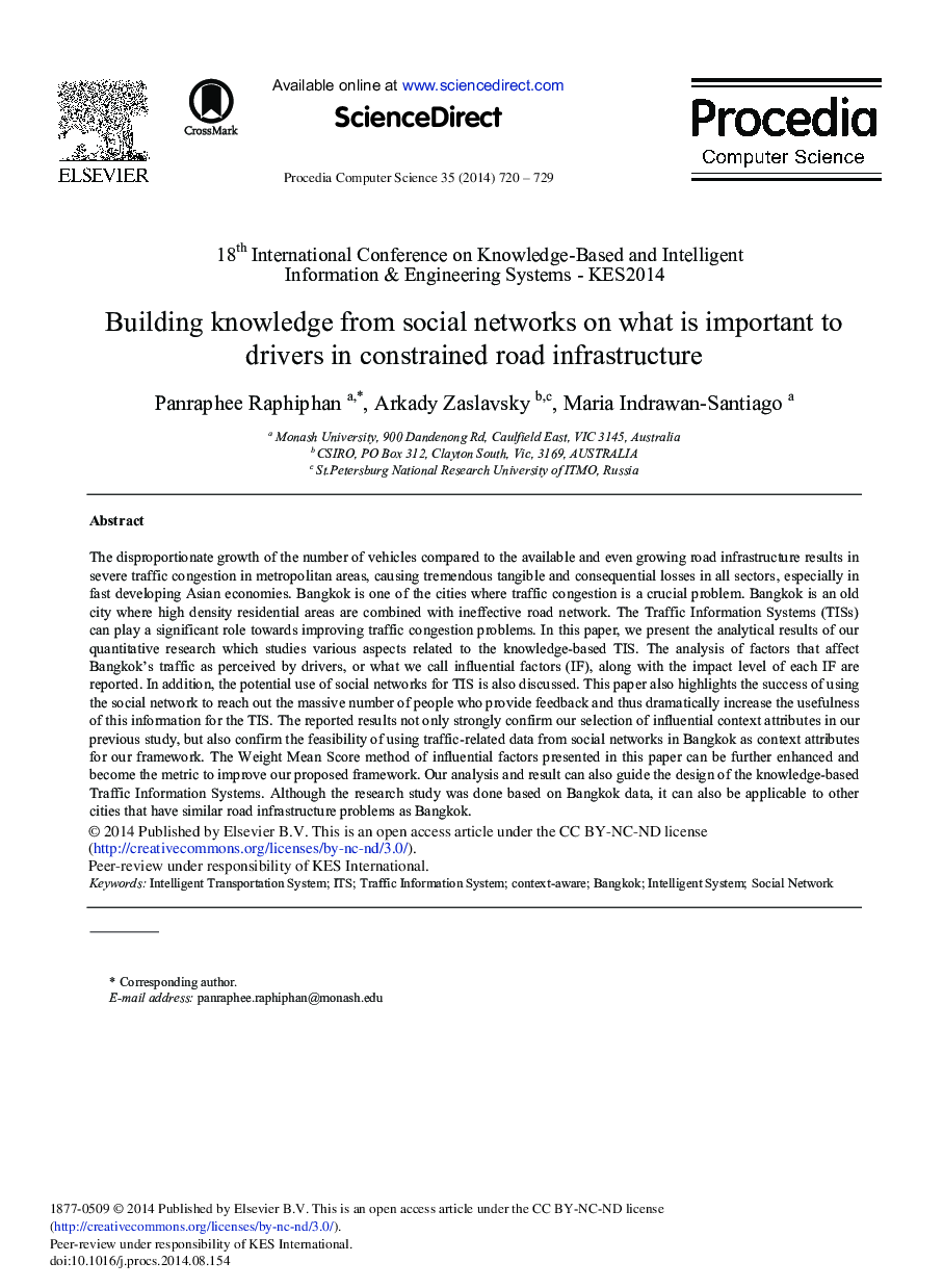 Building Knowledge from Social Networks on What is Important to Drivers in Constrained Road Infrastructure 