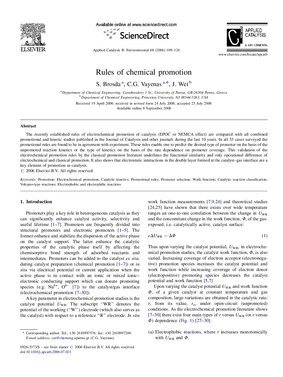 Rules of chemical promotion