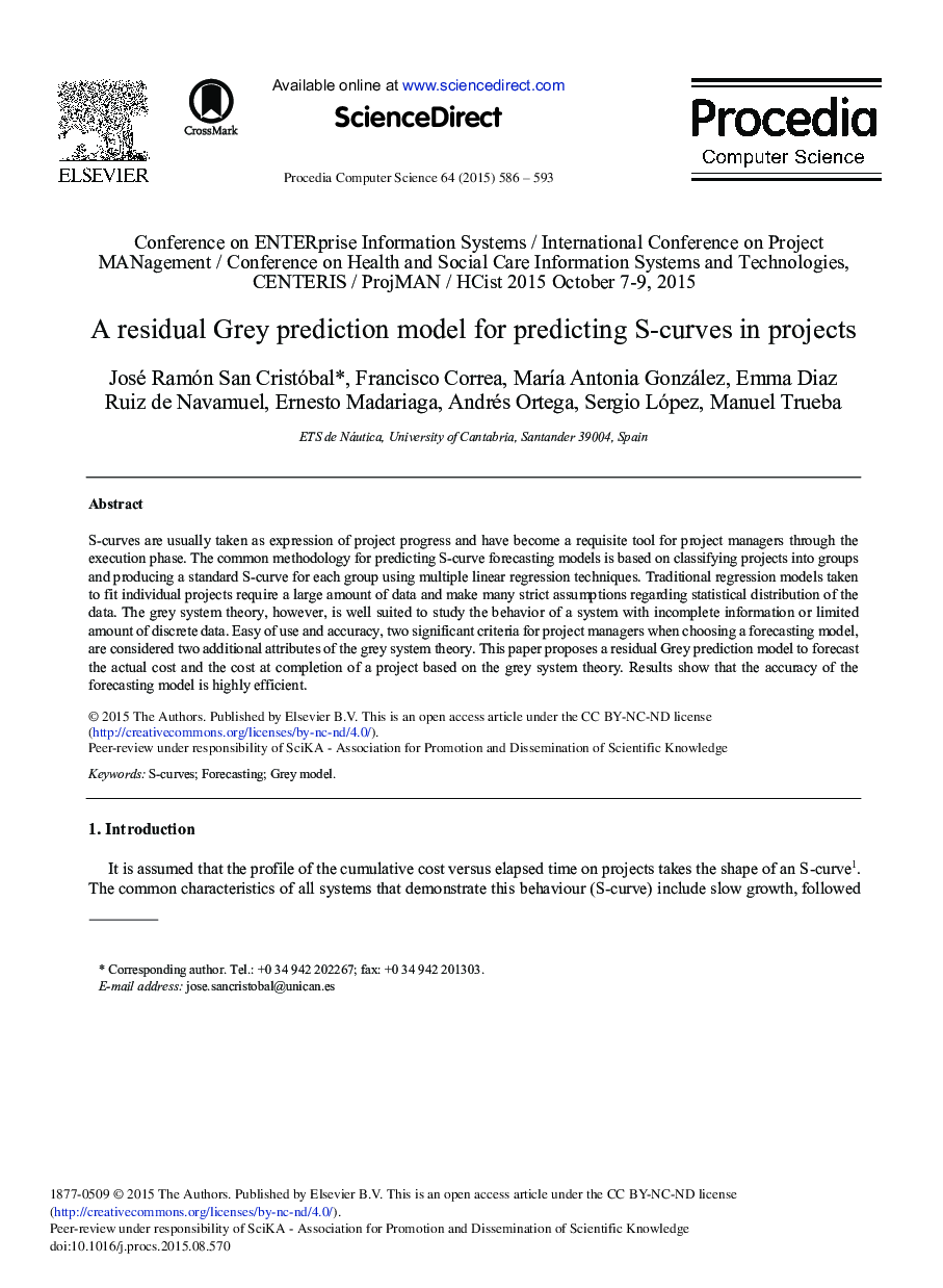 A Residual Grey Prediction Model for Predicting S-curves in Projects 