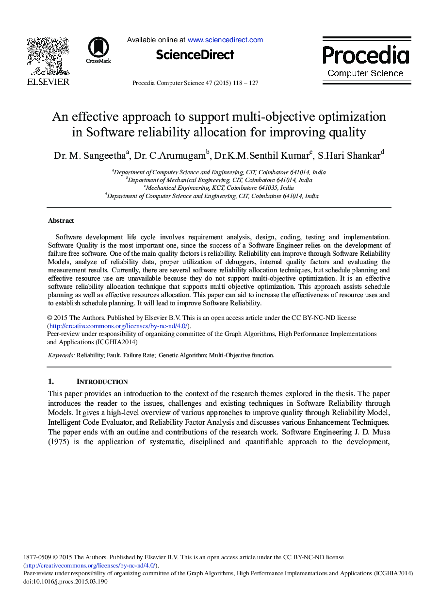 An Effective Approach to Support Multi-objective Optimization in Software Reliability Allocation for Improving Quality 