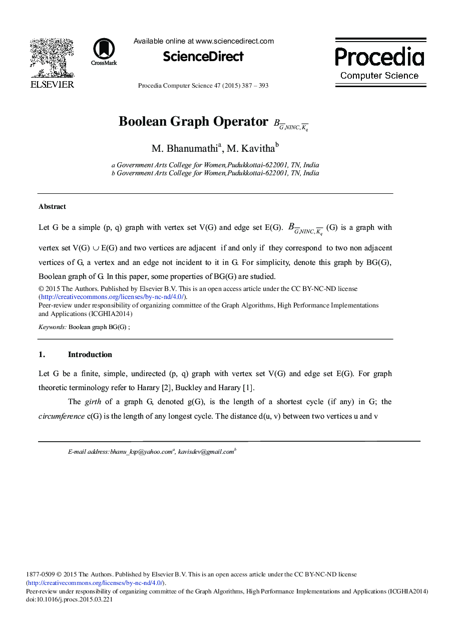 Boolean Graph Operator B