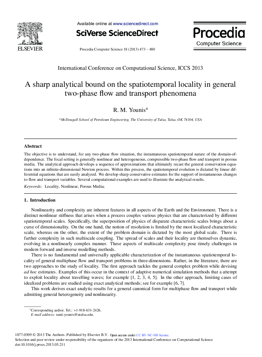 A Sharp Analytical Bound on the Spatiotemporal Locality in General Two-phase Flow and Transport Phenomena 