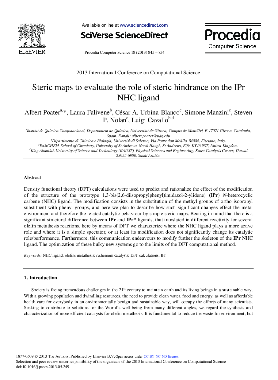 Steric Maps to Evaluate the Role of Steric Hindrance on the IPr NHC Ligand 