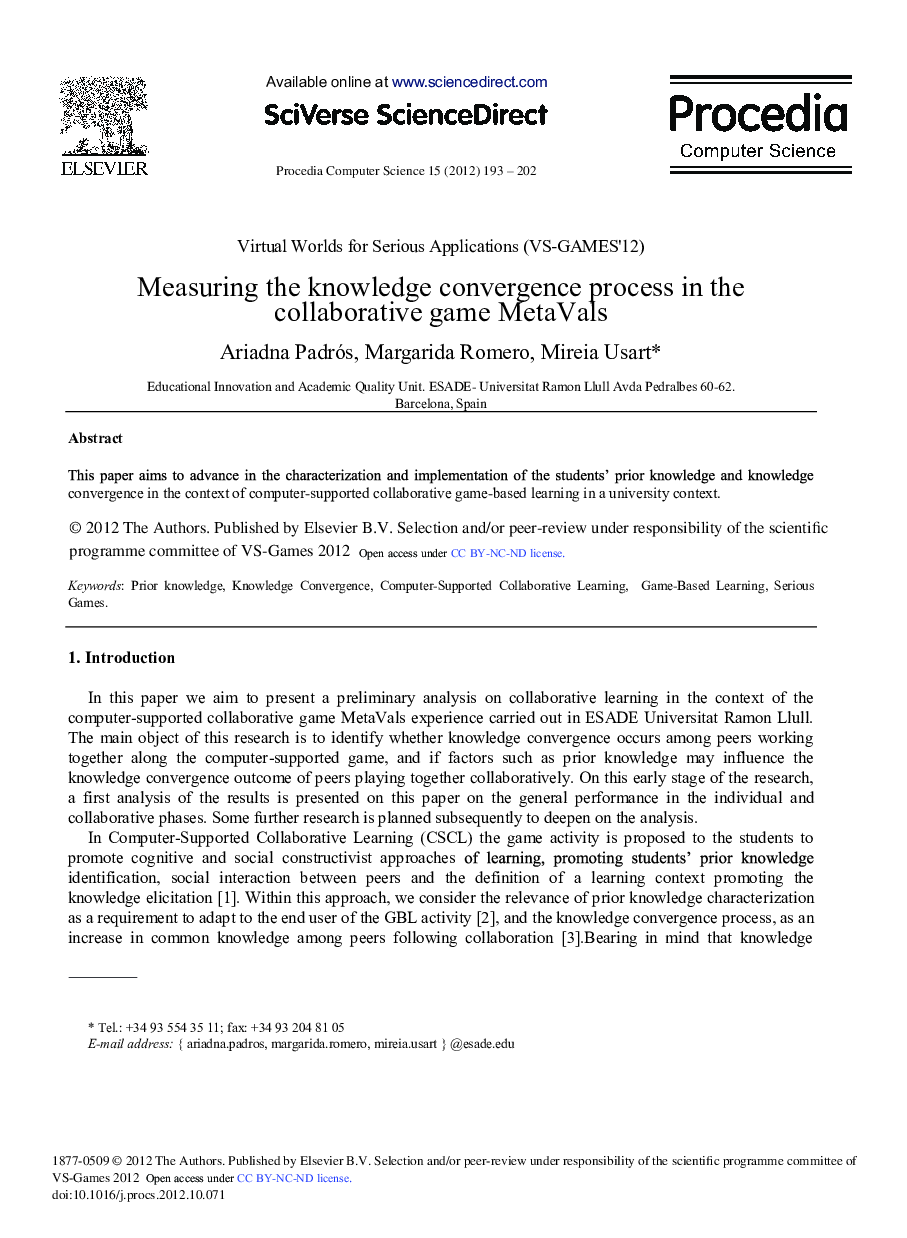 Measuring the Knowledge Convergence Process in the Collaborative Game MetaVals 