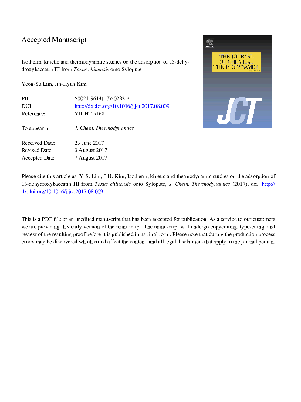 Isotherm, kinetic and thermodynamic studies on the adsorption of 13-dehydroxybaccatin III from Taxus chinensis onto Sylopute