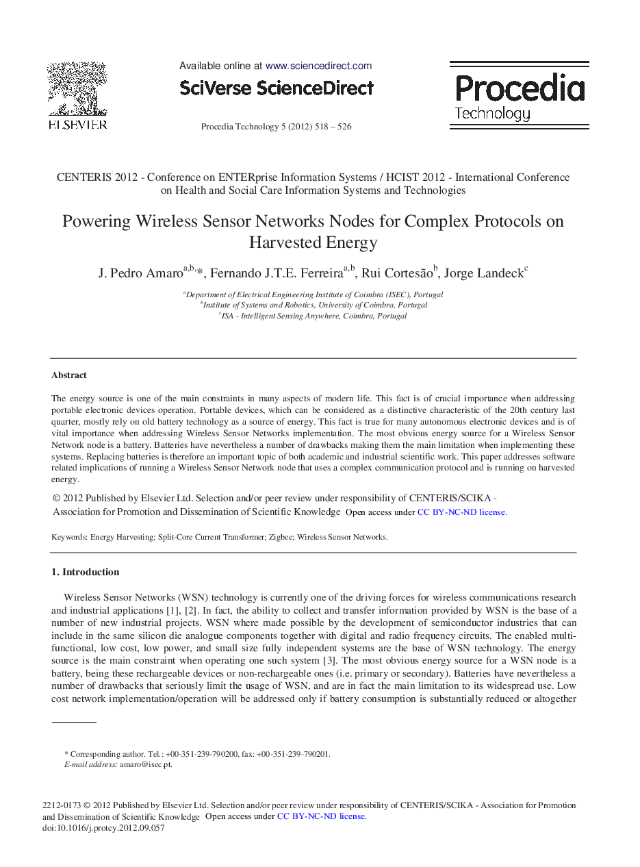 Powering Wireless Sensor Networks Nodes for Complex Protocols on Harvested Energy