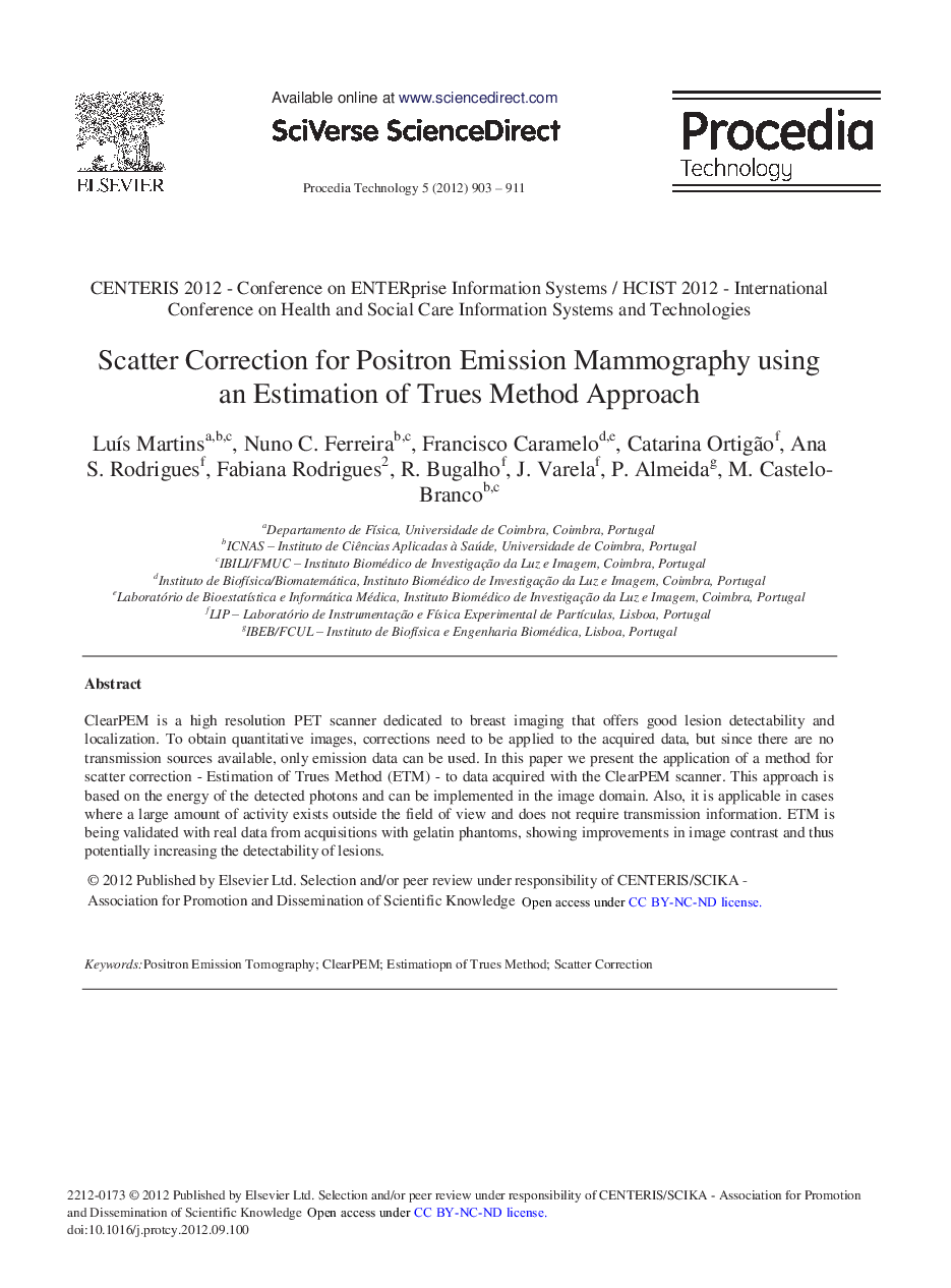 Scatter Correction for Positron Emission Mammography using an Estimation of Trues Method Approach