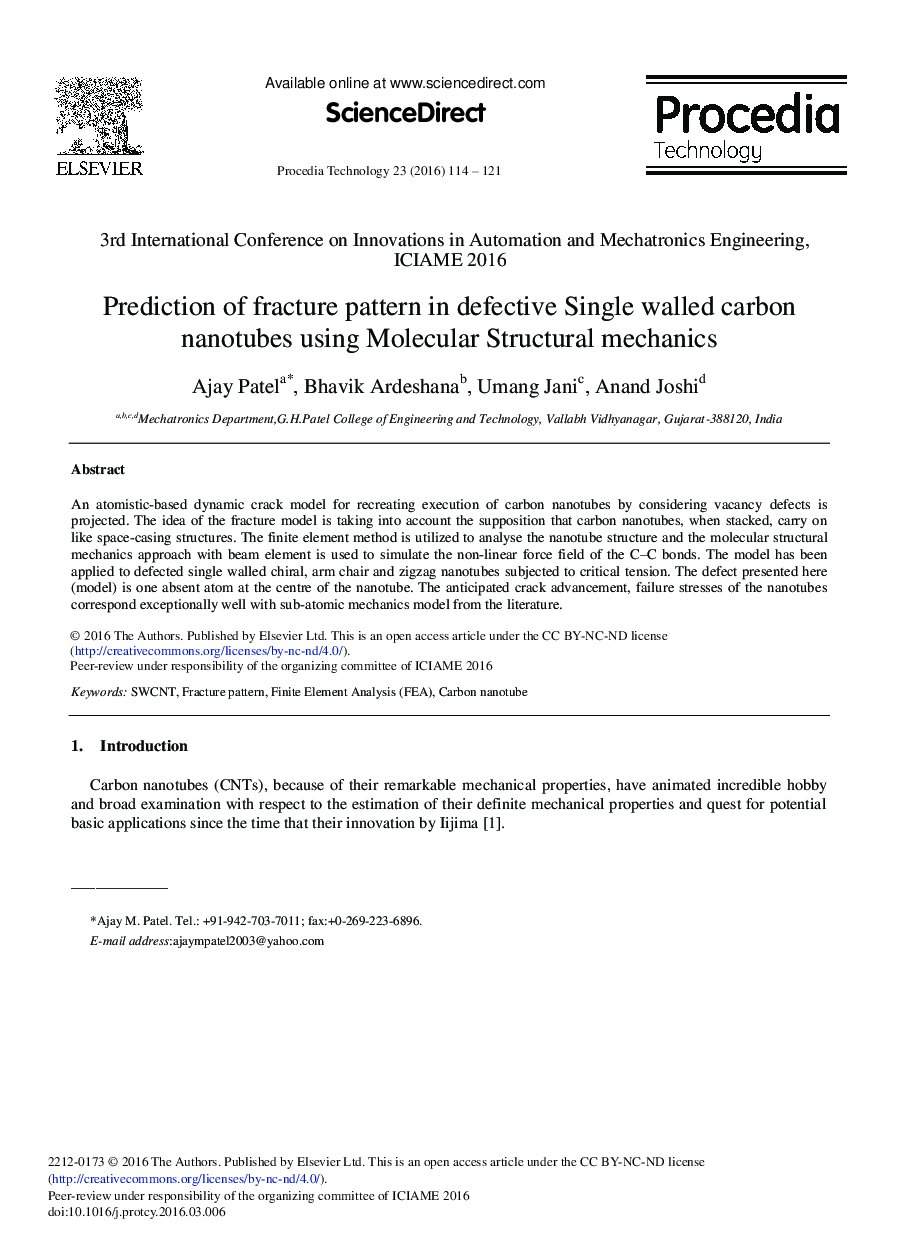 Prediction of Fracture Pattern in Defective Single Walled Carbon Nanotubes Using Molecular Structural Mechanics 