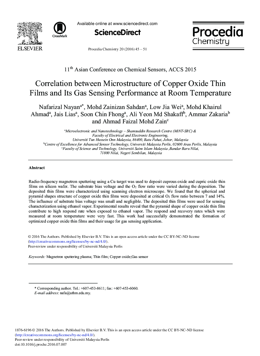 Correlation between Microstructure of Copper Oxide Thin Films and its Gas Sensing Performance at Room Temperature