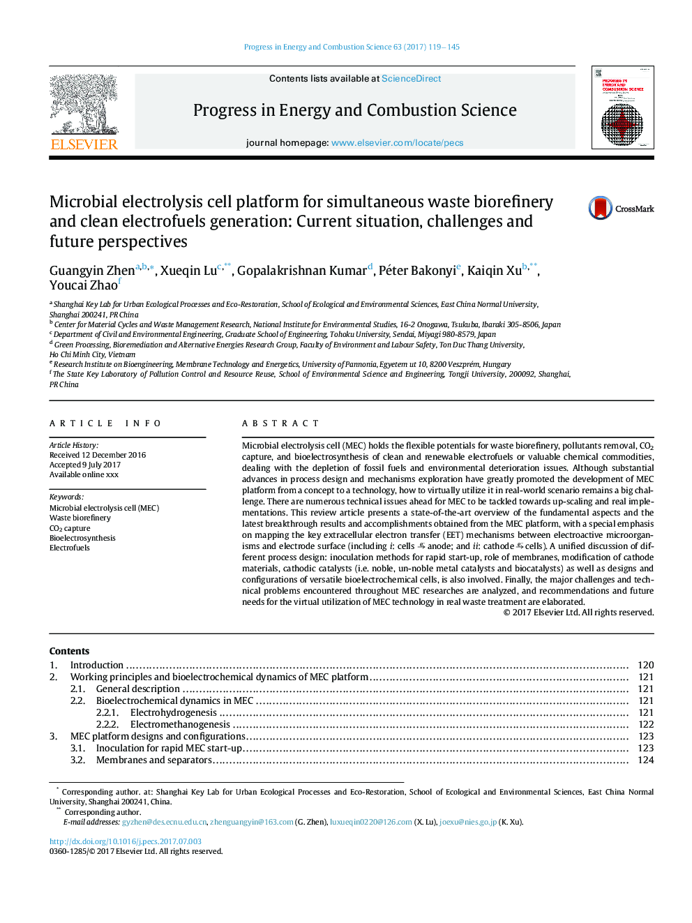 Microbial electrolysis cell platform for simultaneous waste biorefinery and clean electrofuels generation: Current situation, challenges and future perspectives