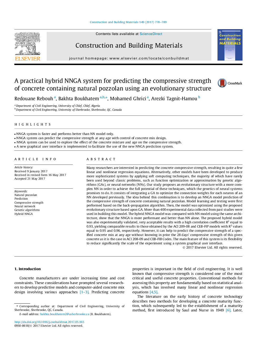 A practical hybrid NNGA system for predicting the compressive strength of concrete containing natural pozzolan using an evolutionary structure