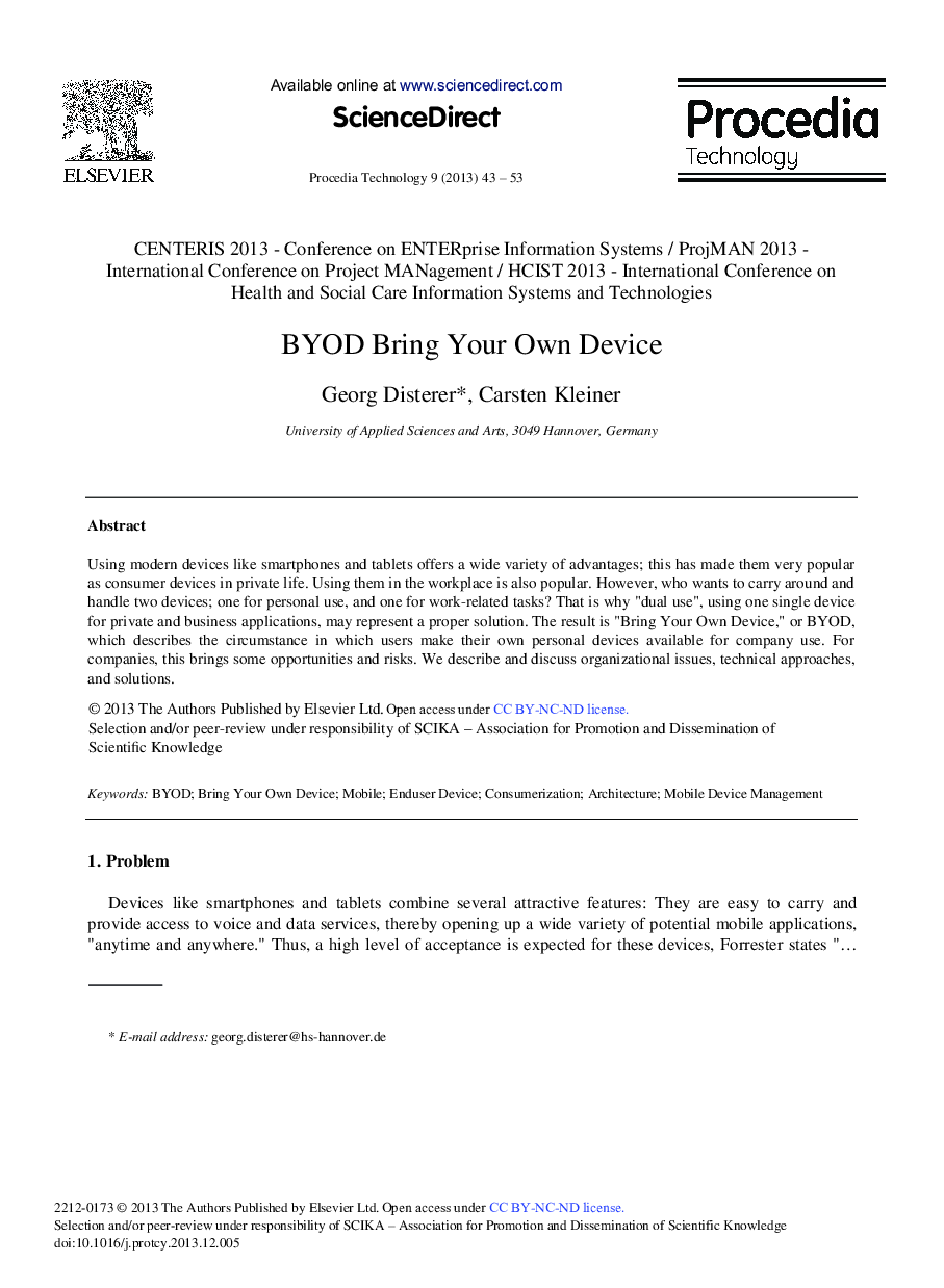 BYOD Bring Your Own Device 