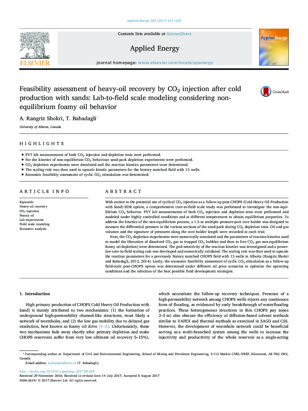 Feasibility assessment of heavy-oil recovery by CO2 injection after cold production with sands: Lab-to-field scale modeling considering non-equilibrium foamy oil behavior