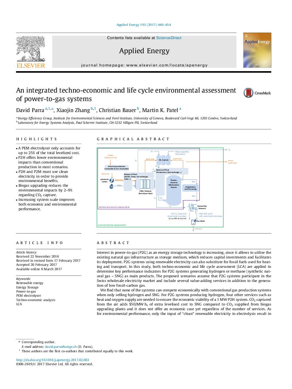 An integrated techno-economic and life cycle environmental assessment of power-to-gas systems