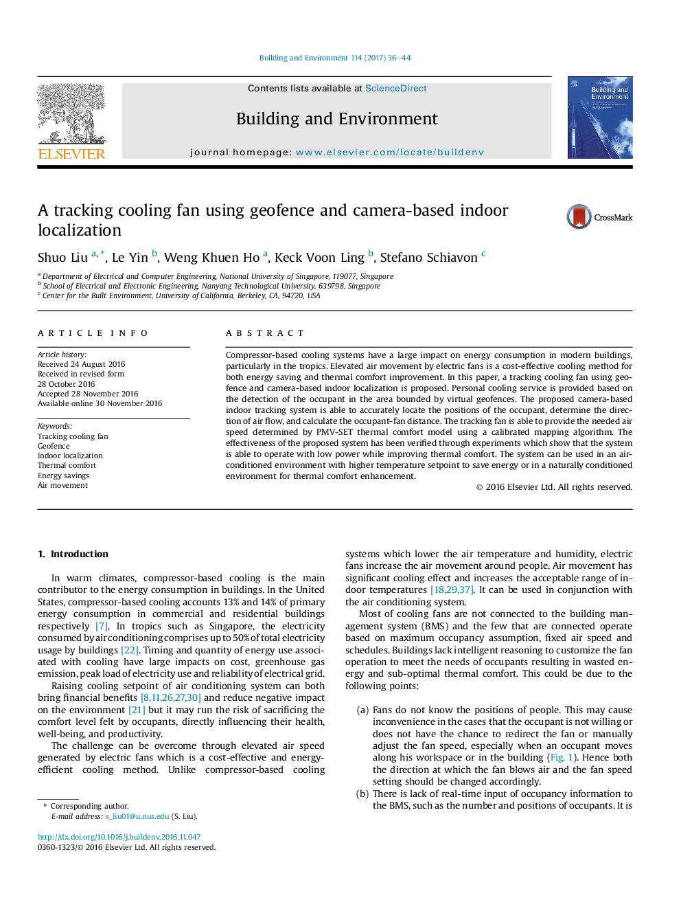 A tracking cooling fan using geofence and camera-based indoor localization