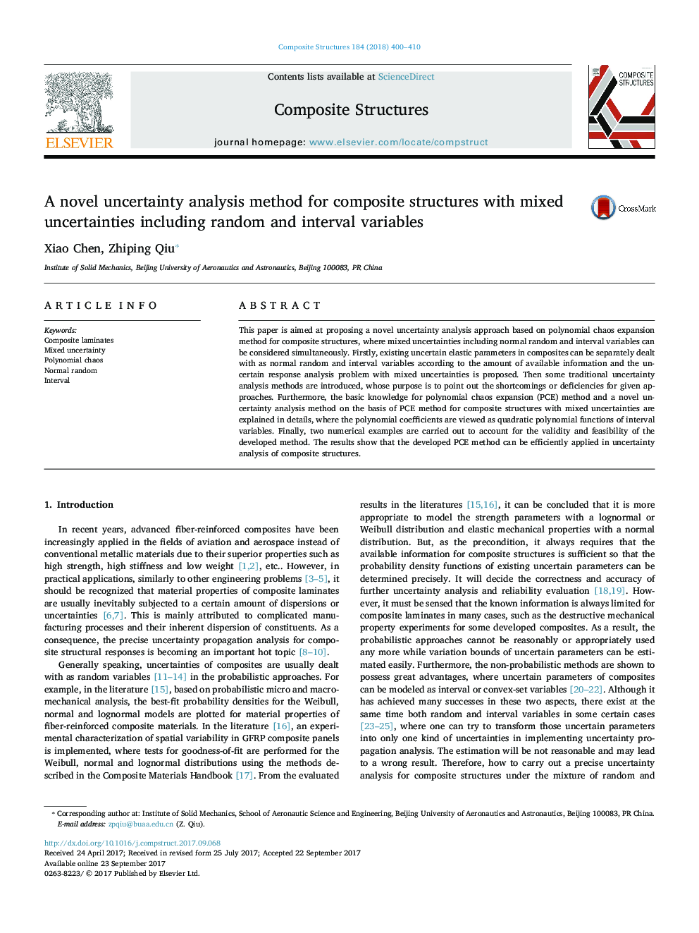 A novel uncertainty analysis method for composite structures with mixed uncertainties including random and interval variables