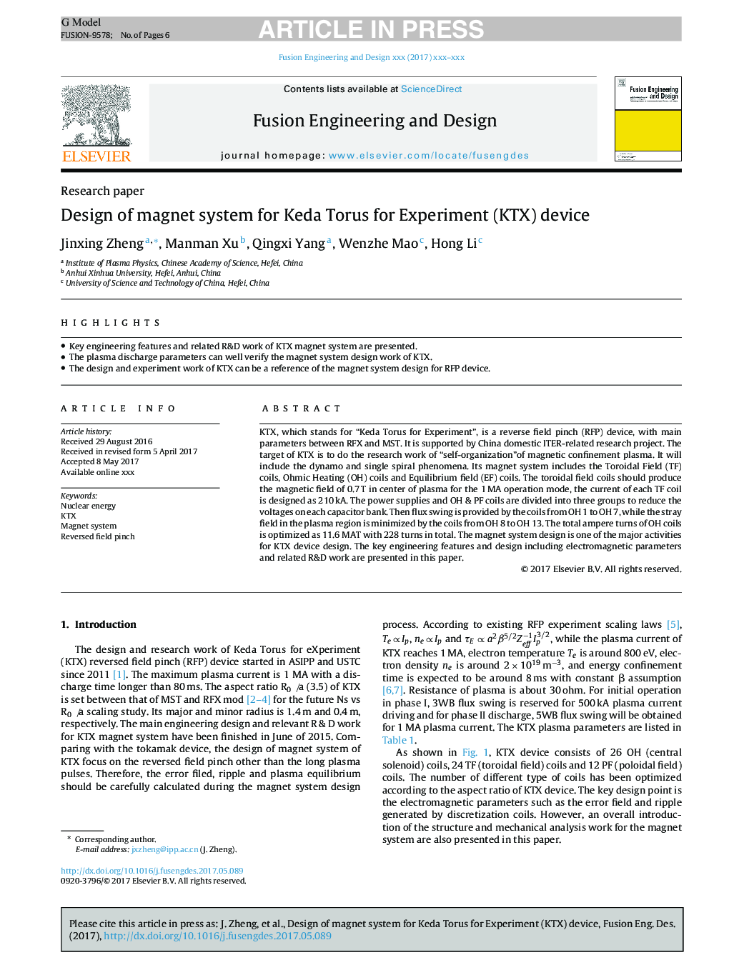 Design of magnet system for Keda Torus for Experiment (KTX) device