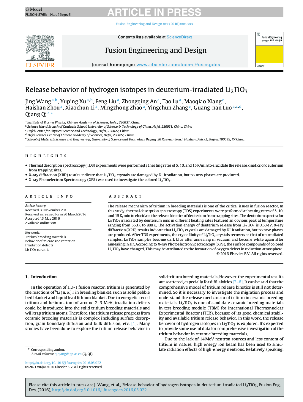 Release behavior of hydrogen isotopes in deuterium-irradiated Li2TiO3